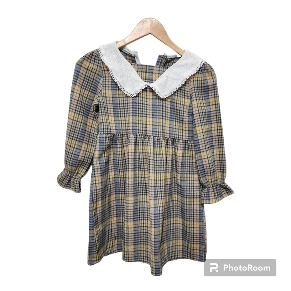 Ali Express Plaid Girls Dress Size 6/7 - Picture 1 of 13